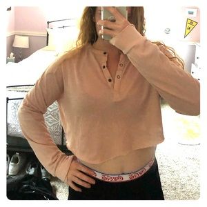 Urban Outfitters Button Crop Top